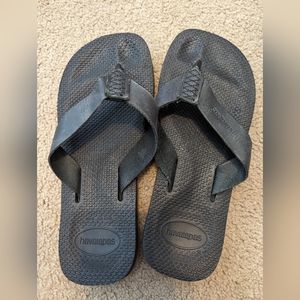 Havaianas mens flip flop with leather straps